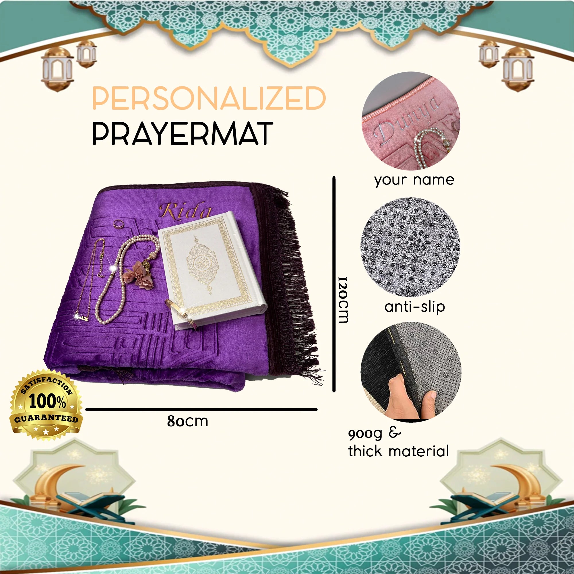 Handmade Prayer Mat - Black
